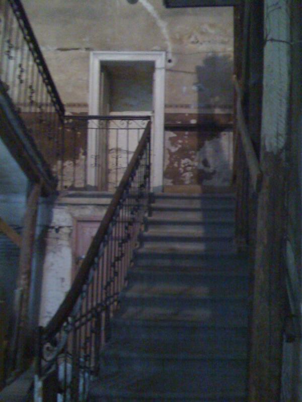 De trap naar Jens' apartment