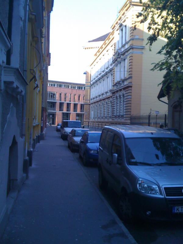 Straat van Jens' appartement